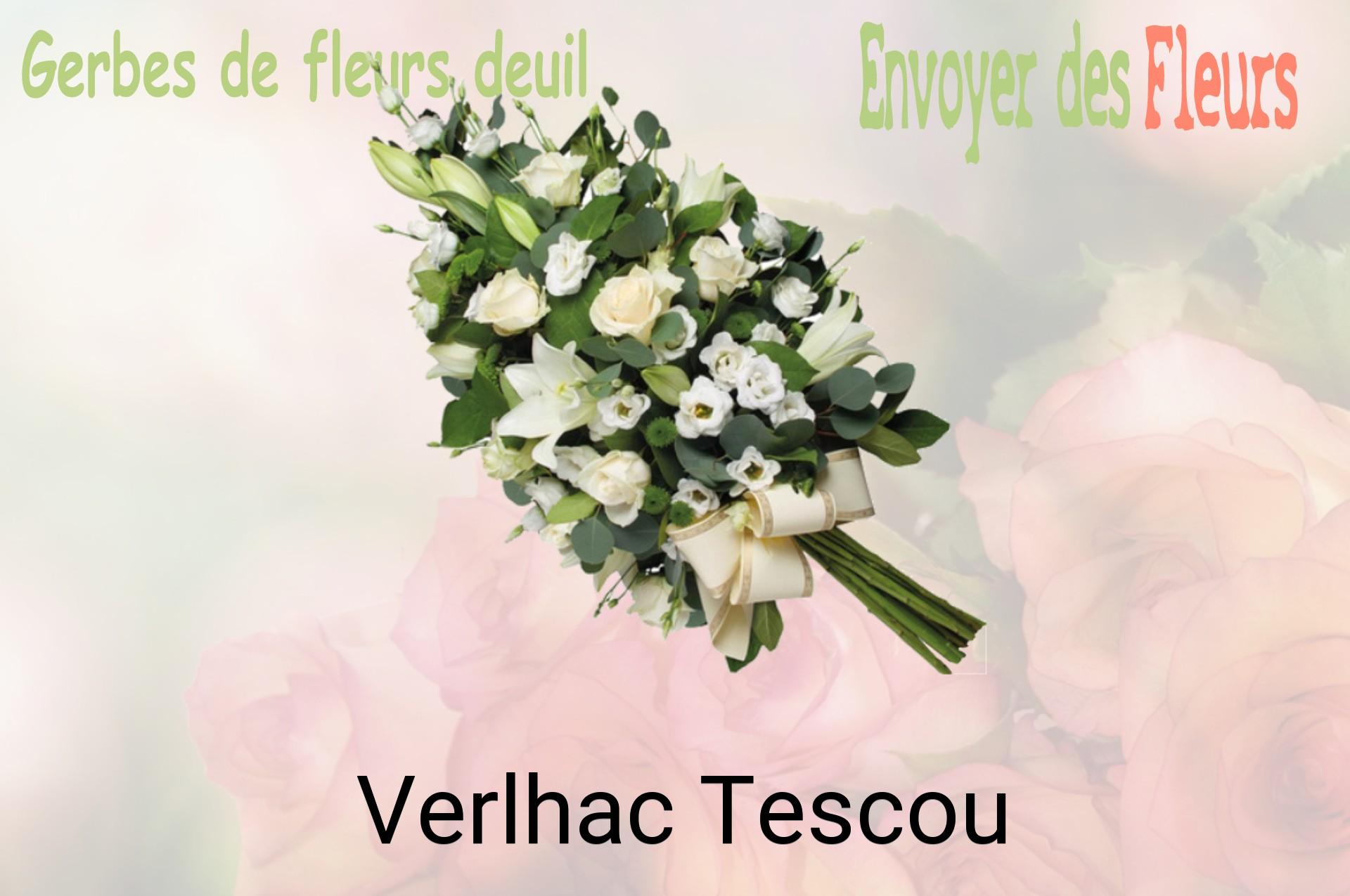 Gerbe de fleurs de deuil livrée à Verlhac-Tescou